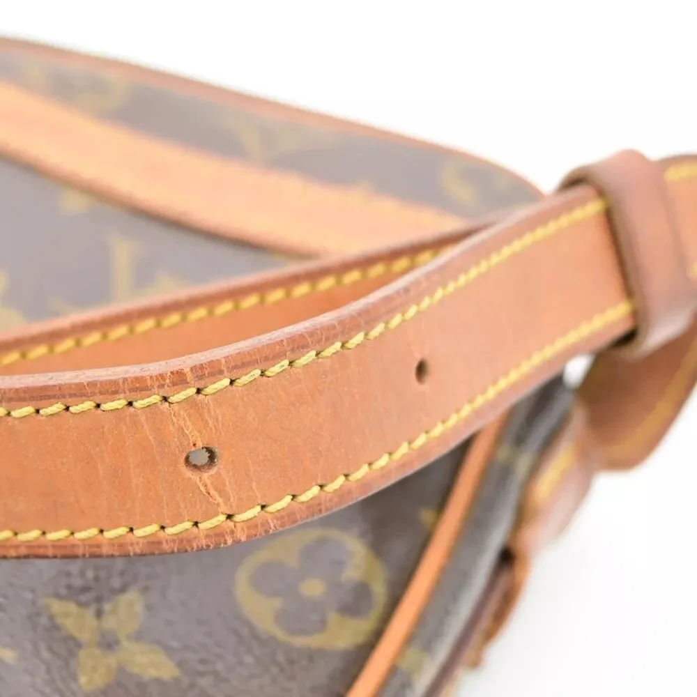 LOUIS VUITTON Jeune Fille GM Shoulder Bag Monogram Leather Brown M51225 33YE563